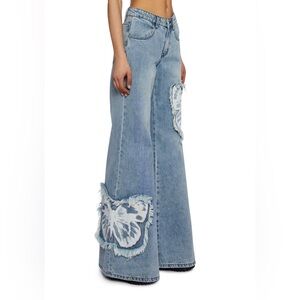 Fashion Nova Light Blue Flare Jeans